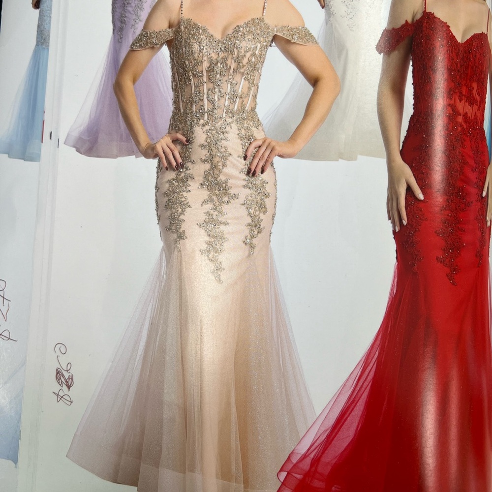 Beautiful elegant rose gold dress . Used only once